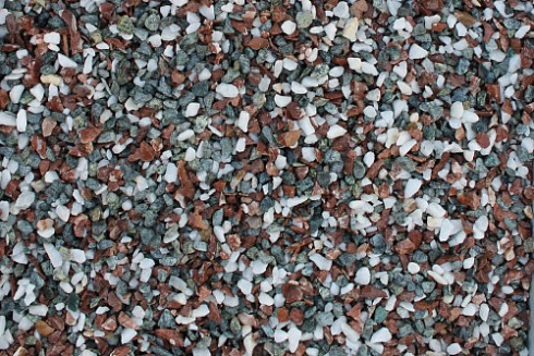 Kamenclub.ru: Мраморная крошка (щебень крошка микс: белый-зеленый-розовый) фр. 3-5 мм.  купить в Старом Осколе мрамор белый, зеленый, розовый мраморная декоративная крошка каменная 12000 руб/т   фото КАМЕНЬ КЛУБ