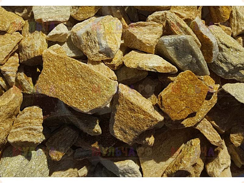 Kamenclub.ru: Щебень крошка желтый (ЗЛАТОЛИТ) фр. 20-40 мм.  купить в Старом Осколе златолит бежевый, золотистый, желтый декоративная каменная крошка 10800 руб/т   фото КАМЕНЬ КЛУБ